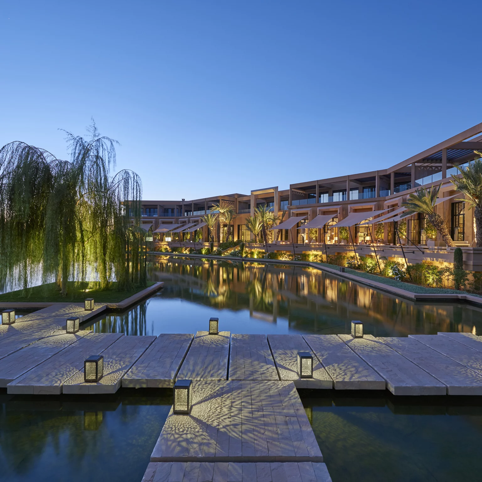 Mandarin Oriental Marrakech at dusk
